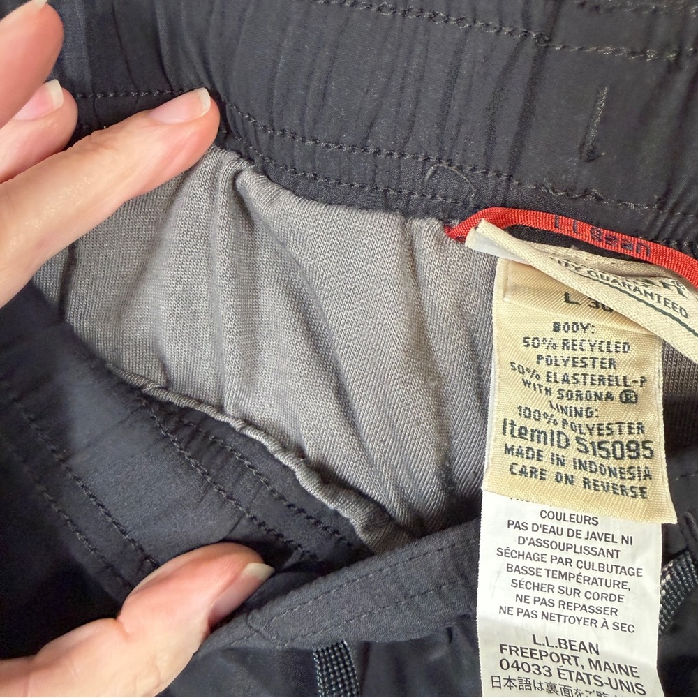 L.L.Bean Men's Multisport Knit Lined Pants Black Large 30” - Picture 8 of 10